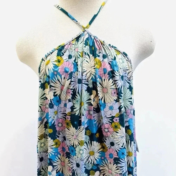 NWT SO GOODS FOR LIFE Juniors Sleeveless Halter Neck Floral Mini Dress Size XXL - Picture 1 of 10